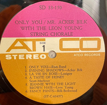 Acker Bilk With The Leon Young String Chorale : Only You (LP, Album)