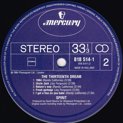 Spirit (8) : The Thirteenth Dream (LP, Album)