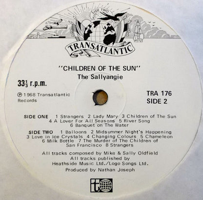 The Sallyangie Featuring Sally Oldfield And Mike Oldfield : Children Of The Sun (LP, Album, RE)