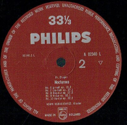 Frédéric Chopin, Adam Harasiewicz : Nocturnes I (LP, Mono, Mar)
