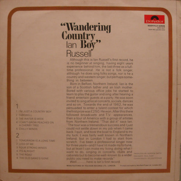 Ian Russell (7) : Wandering Country Boy (LP, Album)