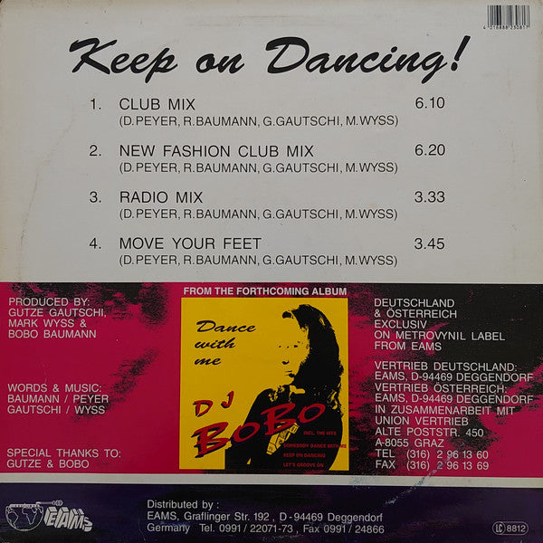 DJ BoBo : Keep On Dancing (12", Maxi)