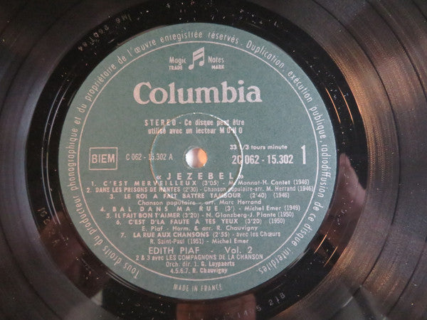 Edith Piaf : Edith Piaf Vol. 2 (LP, Comp, RE)