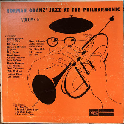 Jazz At The Philharmonic : Norman Granz' Jazz At The Philharmonic Vol. 5 (LP, Mono, RE)
