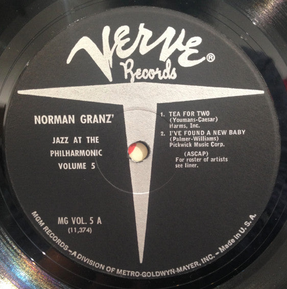 Jazz At The Philharmonic : Norman Granz' Jazz At The Philharmonic Vol. 5 (LP, Mono, RE)