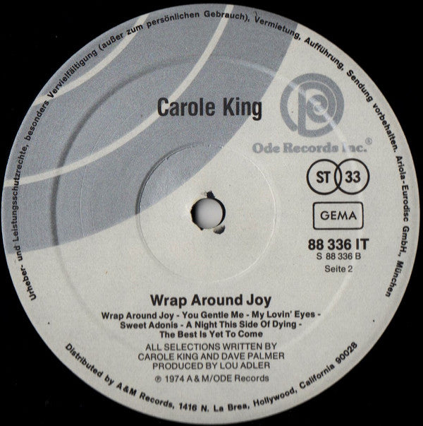 Carole King : Wrap Around Joy (LP, Album)