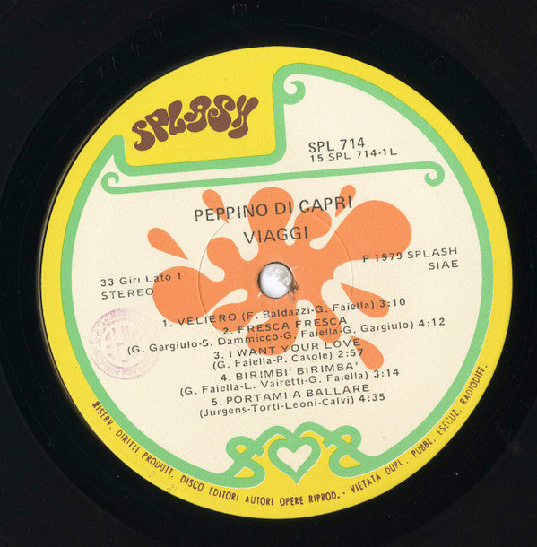 Peppino Di Capri : Viaggi (LP, Album)