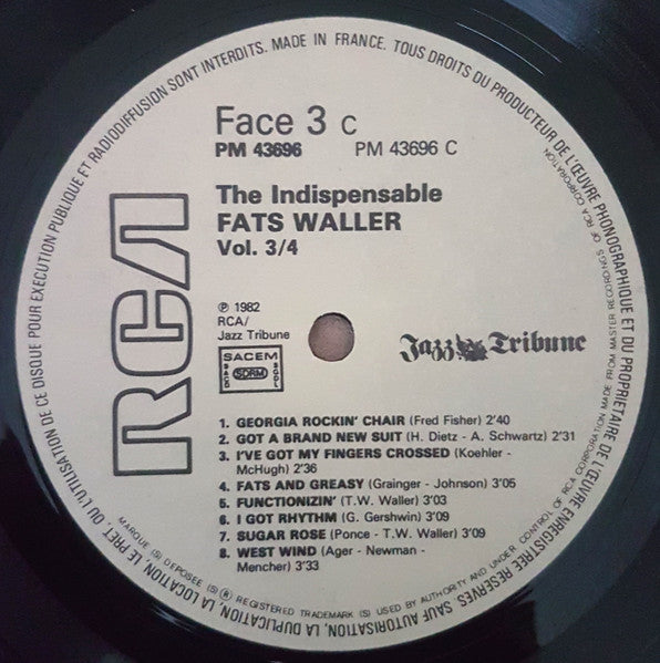 Fats Waller : The Indispensable Fats Waller - Volumes 3/4 (1935-1936) (2xLP, Comp, RE)