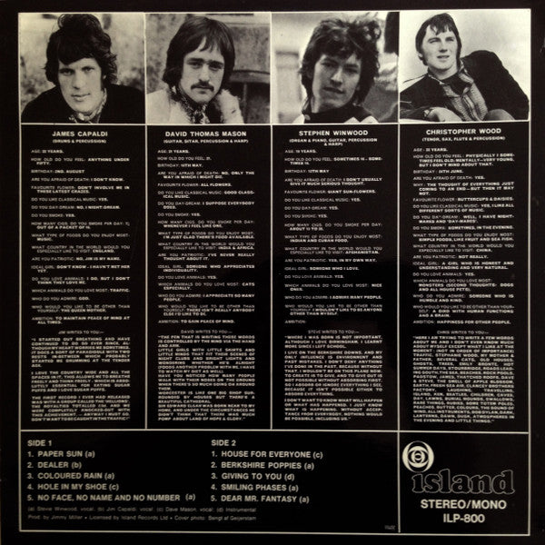 Traffic : Coloured Rain (LP, Album)