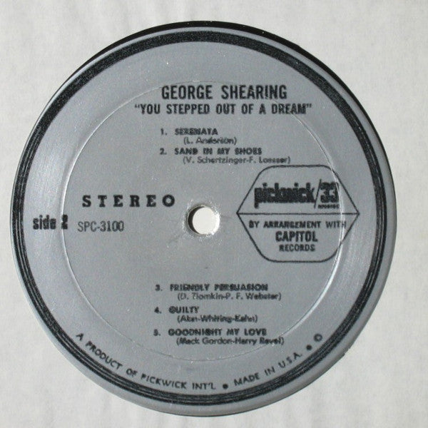 George Shearing : You Stepped Out Of A Dream (LP, Comp, RE)