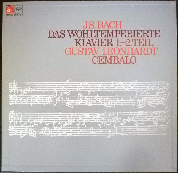 Johann Sebastian Bach, Gustav Leonhardt : Das Wohltemperierte Klavier 1.+2. Teil (5xLP + Box)