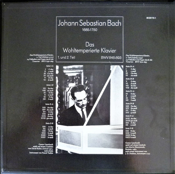 Johann Sebastian Bach, Gustav Leonhardt : Das Wohltemperierte Klavier 1.+2. Teil (5xLP + Box)