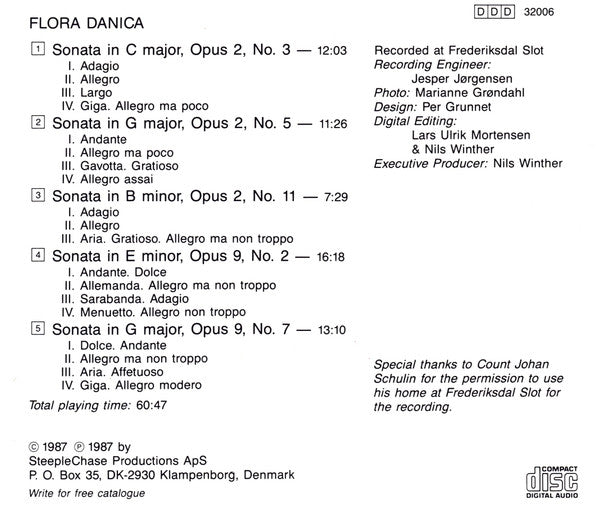 Jean-Marie Leclair, Flora Danica : Five Sonatas For Transverse Flute (CD)