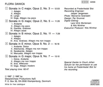 Jean-Marie Leclair, Flora Danica : Five Sonatas For Transverse Flute (CD)