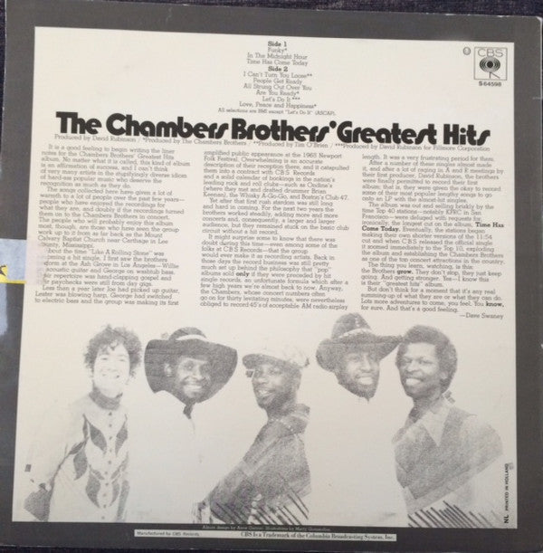 The Chambers Brothers : The Chambers Brothers' Greatest Hits (LP, Comp)