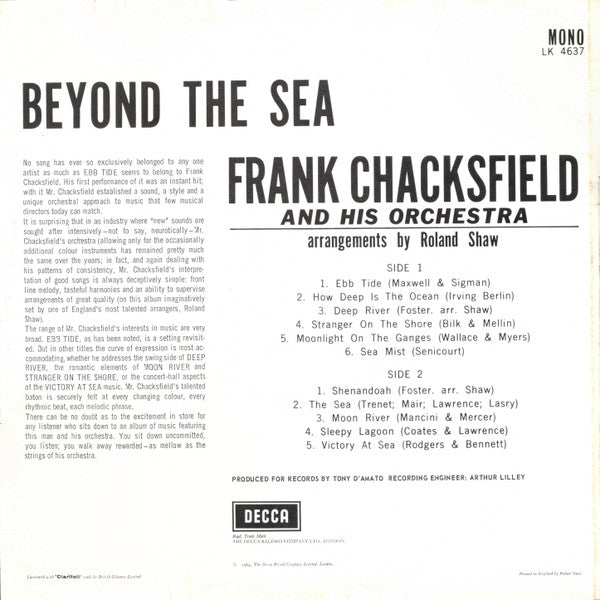 Frank Chacksfield & His Orchestra : Beyond The Sea (LP, Album)