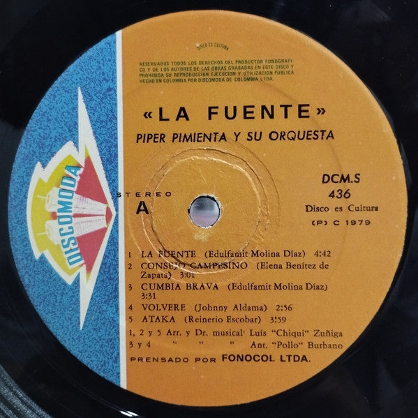 Piper Pimienta Y Su Orquesta : La Fuente (LP, Album)