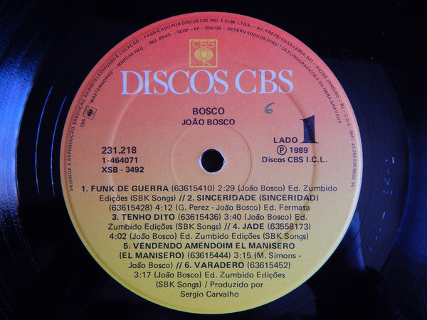 João Bosco : Bosco (LP, Album)