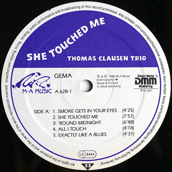 The Thomas Clausen Trio : She Touched Me (LP, Album)