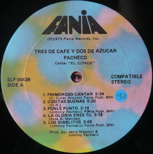 Johnny Pacheco : Canta El Conde Tres De Cafe Y Dos De Azucar (LP)