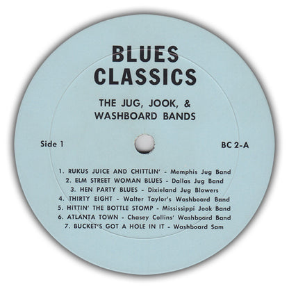 Various : Blues Classics By The Jug, Jook And Washboard Bands (LP, Comp)