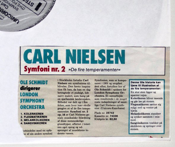 Carl Nielsen, London Symphony Orchestra, Ole Schmidt : Symphony No. 2 (The Four Temperaments) (LP, RE)