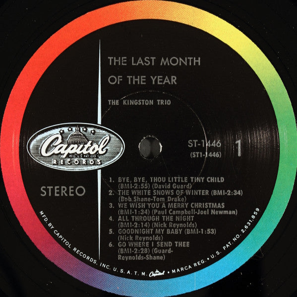 Kingston Trio : The Last Month Of The Year (LP, Album, Scr)