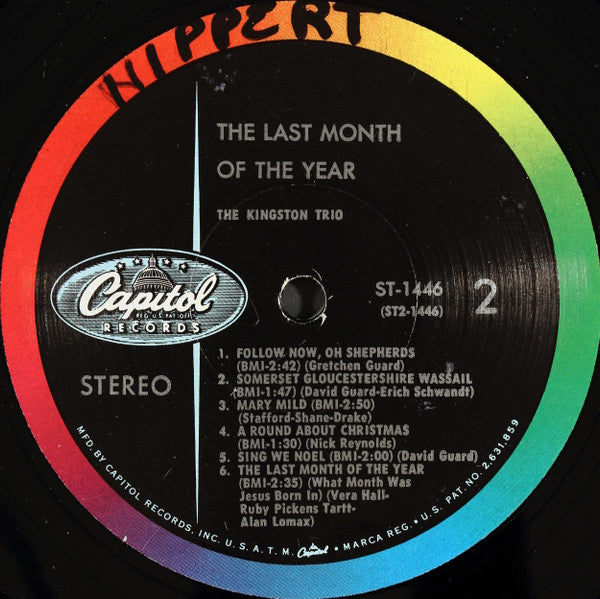 Kingston Trio : The Last Month Of The Year (LP, Album, Scr)