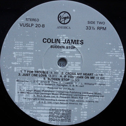 Colin James (2) : Sudden Stop (LP, Album)