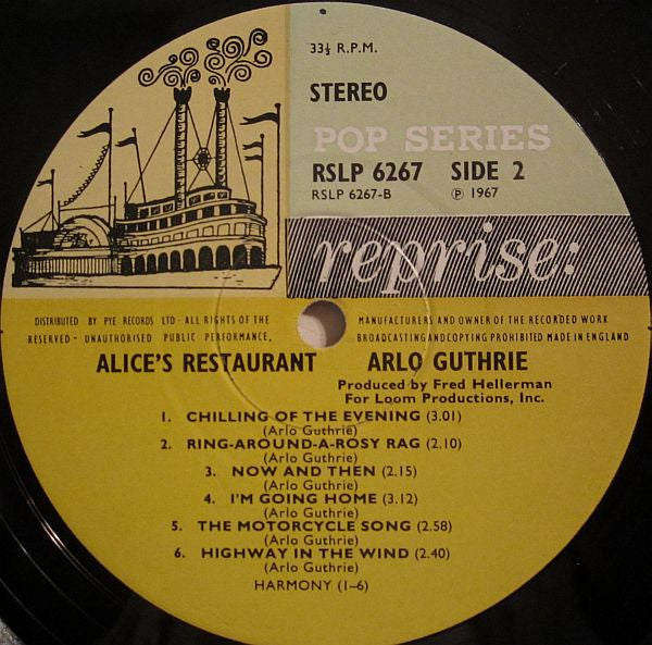 Arlo Guthrie : Alice's Restaurant (LP, Album)