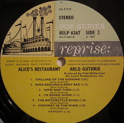 Arlo Guthrie : Alice's Restaurant (LP, Album)