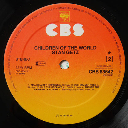 Stan Getz : Children Of The World (LP, Album)