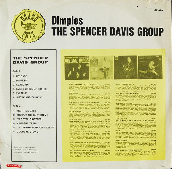 The Spencer Davis Group : Dimples (LP, Album, Comp, Mono)