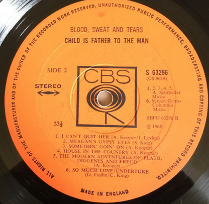 Blood, Sweat And Tears : Child Is Father To The Man (LP, Album)