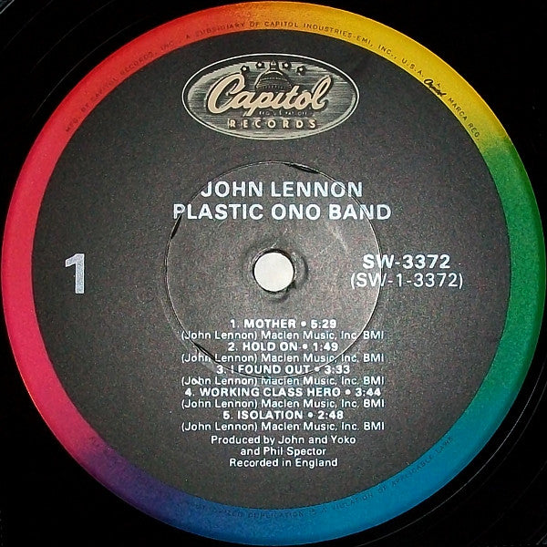 John Lennon / The Plastic Ono Band : John Lennon/Plastic Ono Band (LP, Album, RE)
