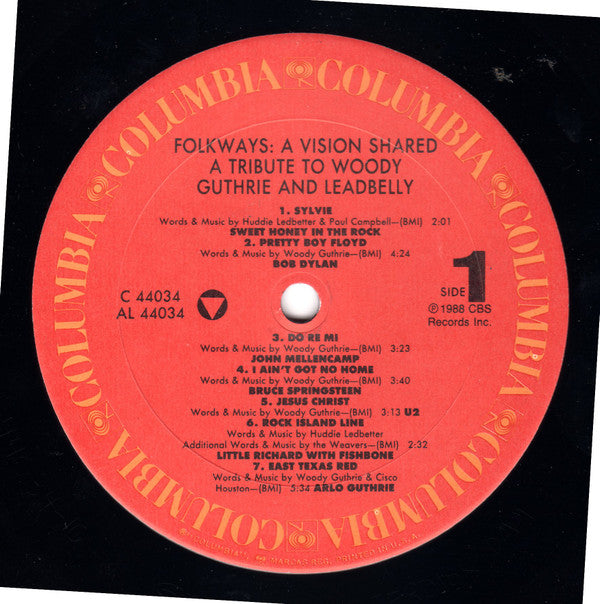 Various : Folkways: A Vision Shared (A Tribute To Woody Guthrie And Leadbelly) (LP, Album, Car)