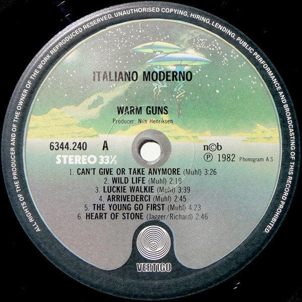 Warm Guns : Italiano Moderno (LP, Album)