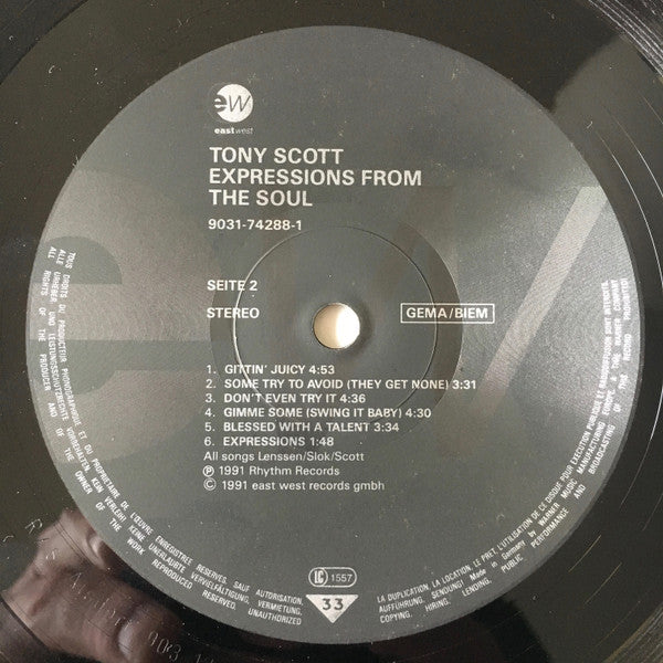 Tony Scott : Expressions From The Soul (LP, Album)