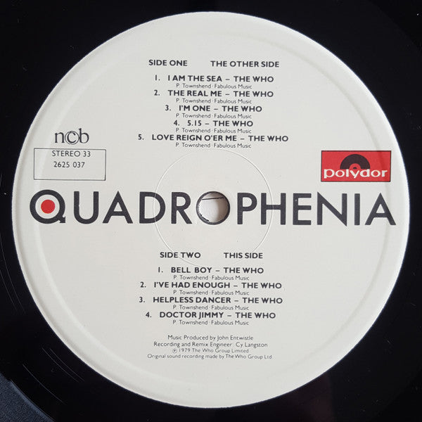 Various : Quadrophenia (Music From The Soundtrack Of The Who Film) (2xLP, Comp)