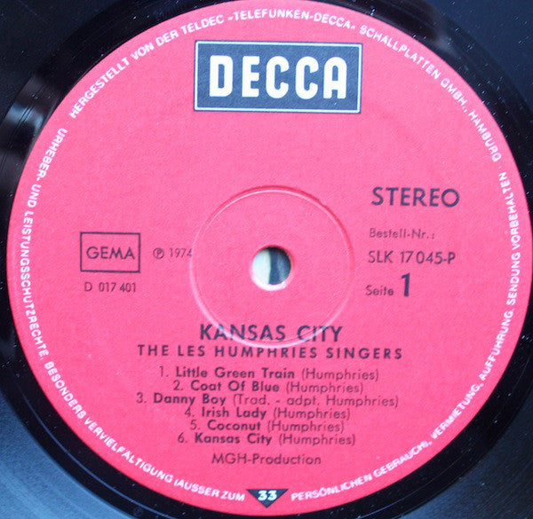 Les Humphries Singers : Kansas City (LP, Album)