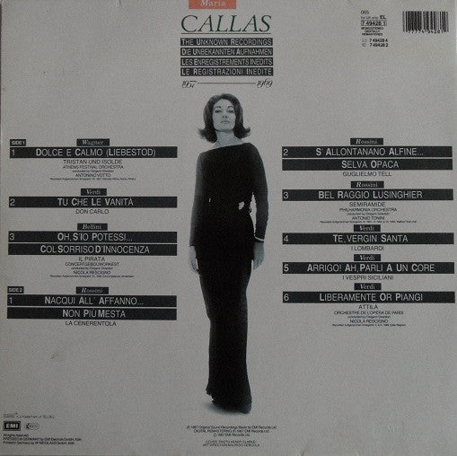 Maria Callas : The Unknown Recordings, 1957-1969 (LP, Album, Mono, Gat)