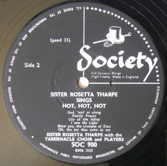 Sister Rosetta Tharpe With The Gospel Tabernacle Choir And Players : Sings Hot, Hot, Hot (LP)