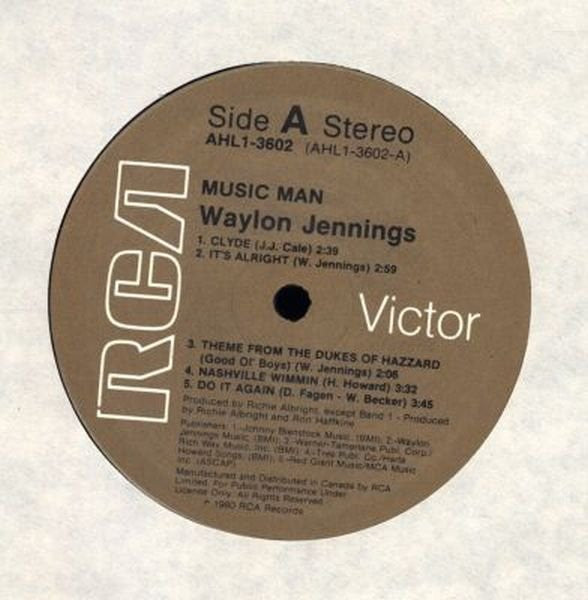 Waylon Jennings : Music Man (LP, Album)