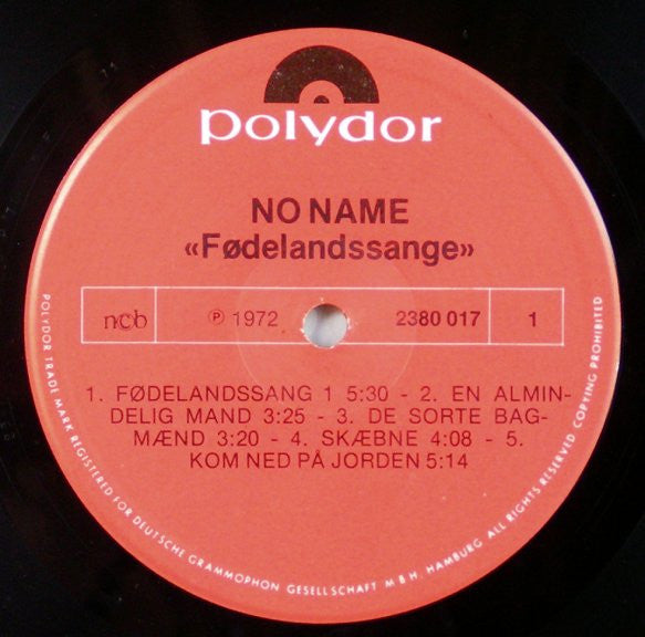 No Name (13) : Fødelandssange (LP, Album, RE)