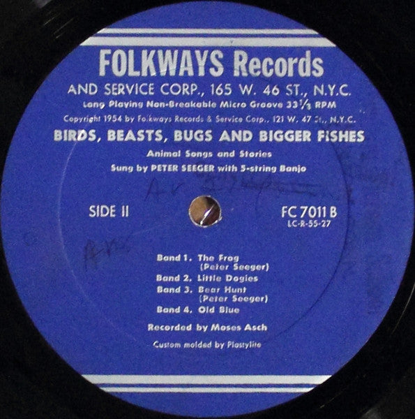 Pete Seeger : Birds Beasts Bugs And Bigger Fishes (10", Album)