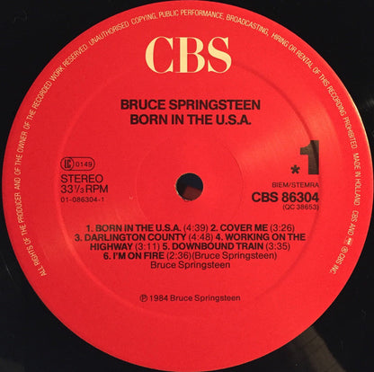 Bruce Springsteen : Born In The U.S.A. (LP, Album, Club, RP, Red)