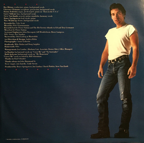 Bruce Springsteen : Born In The U.S.A. (LP, Album, Club, RP, Red)