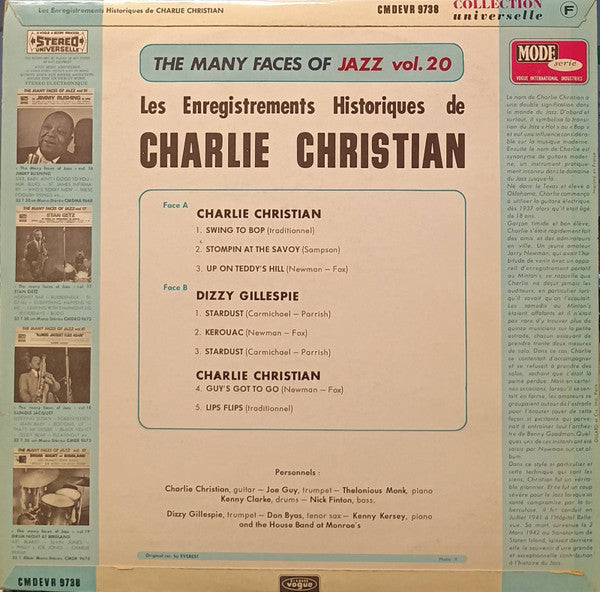 Charlie Christian : Les Enregistrements Historiques De Charlie Christian (LP, Album, RE)