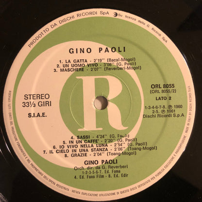 Gino Paoli : Gino Paoli (LP, Album, RE)