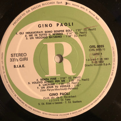 Gino Paoli : Gino Paoli (LP, Album, RE)